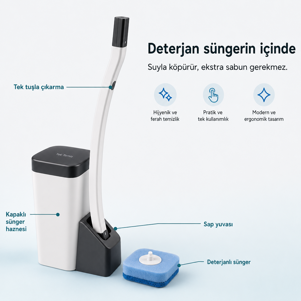 Tek Kullanımlık Tuvalet Fırçası