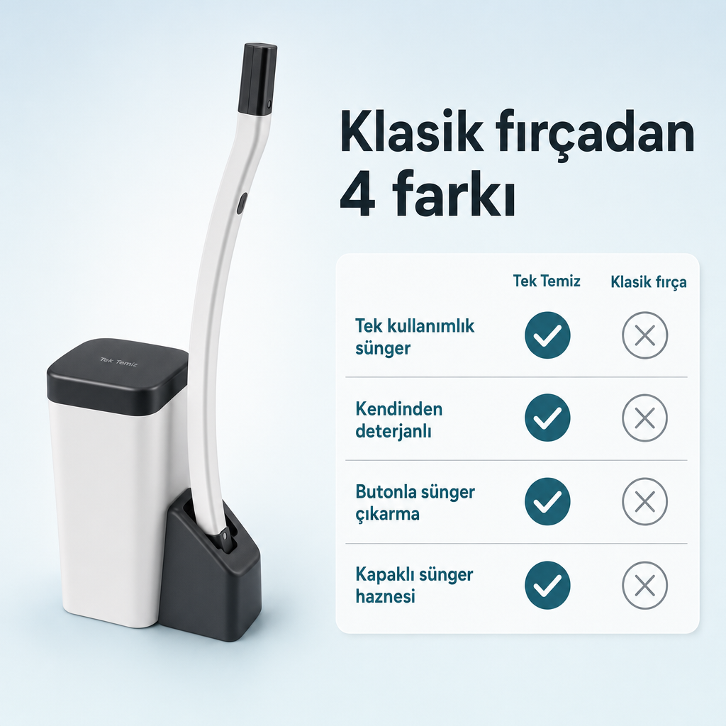 Tek Kullanımlık Tuvalet Fırçası