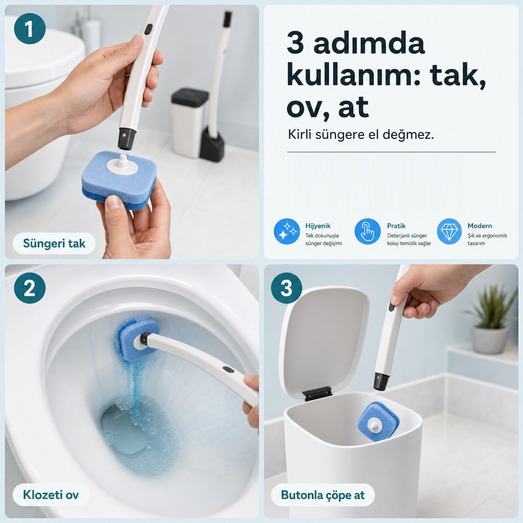 Tek Kullanımlık Tuvalet Fırçası